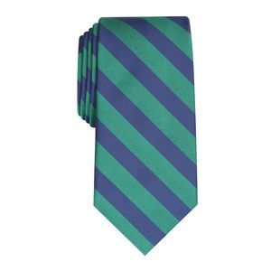 CLUBROOM Mens Green Awning Stripe Classic Neck Tie